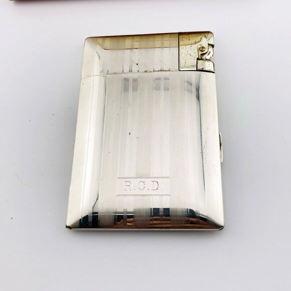 Elgin America Lite-o-matic Magic Action Cigarette Case In Original Box c1948 MCM - Picture 2 of 8